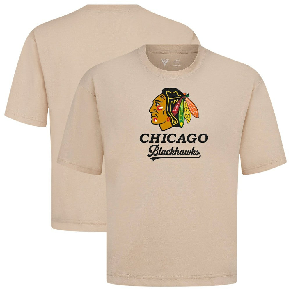 Chicago Blackhawks Levelwear Team Surge Luxe Signature Knit T-Shirt Khaki