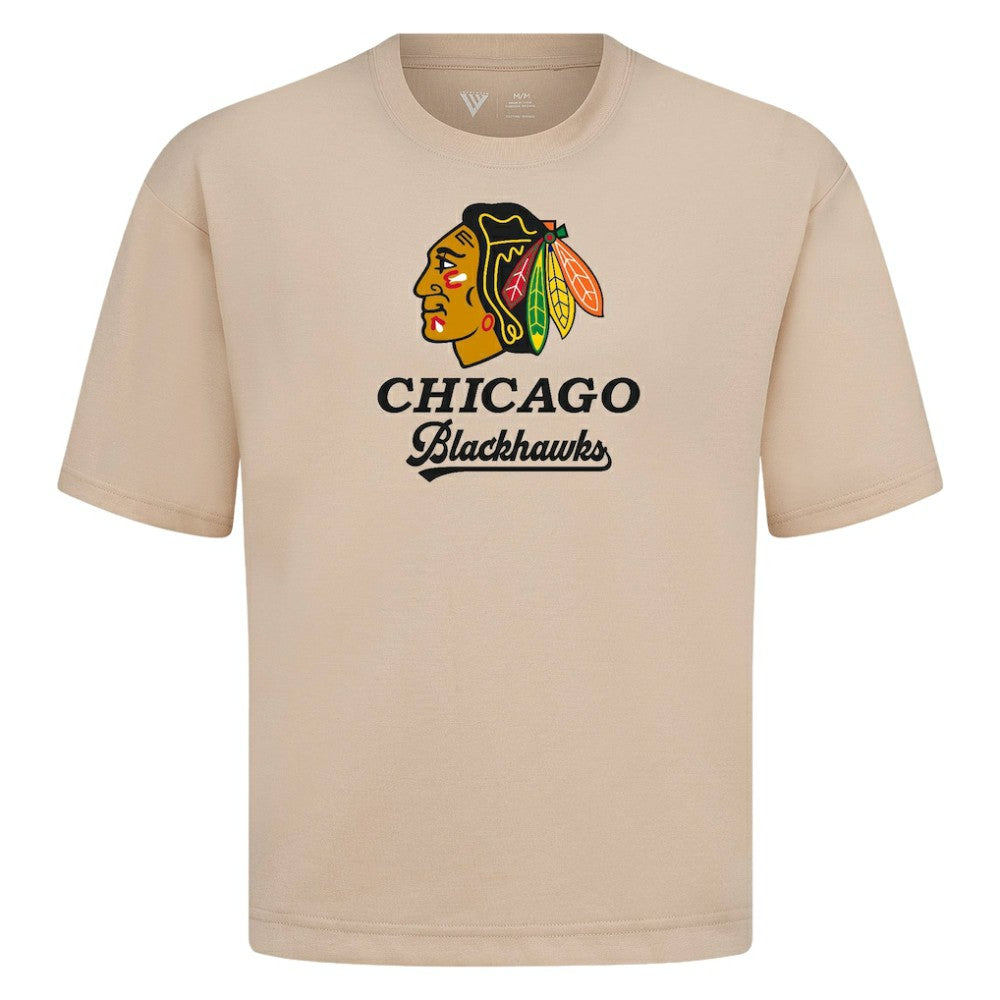 Chicago Blackhawks Levelwear Team Surge Luxe Signature Knit T-Shirt Khaki