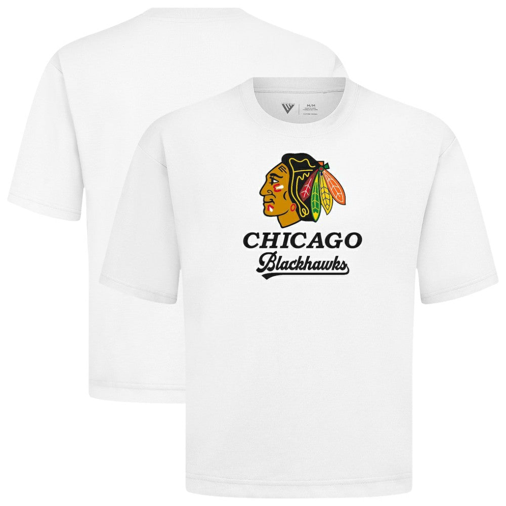 Chicago Blackhawks Levelwear Team Surge Luxe Signature Knit T-Shirt White