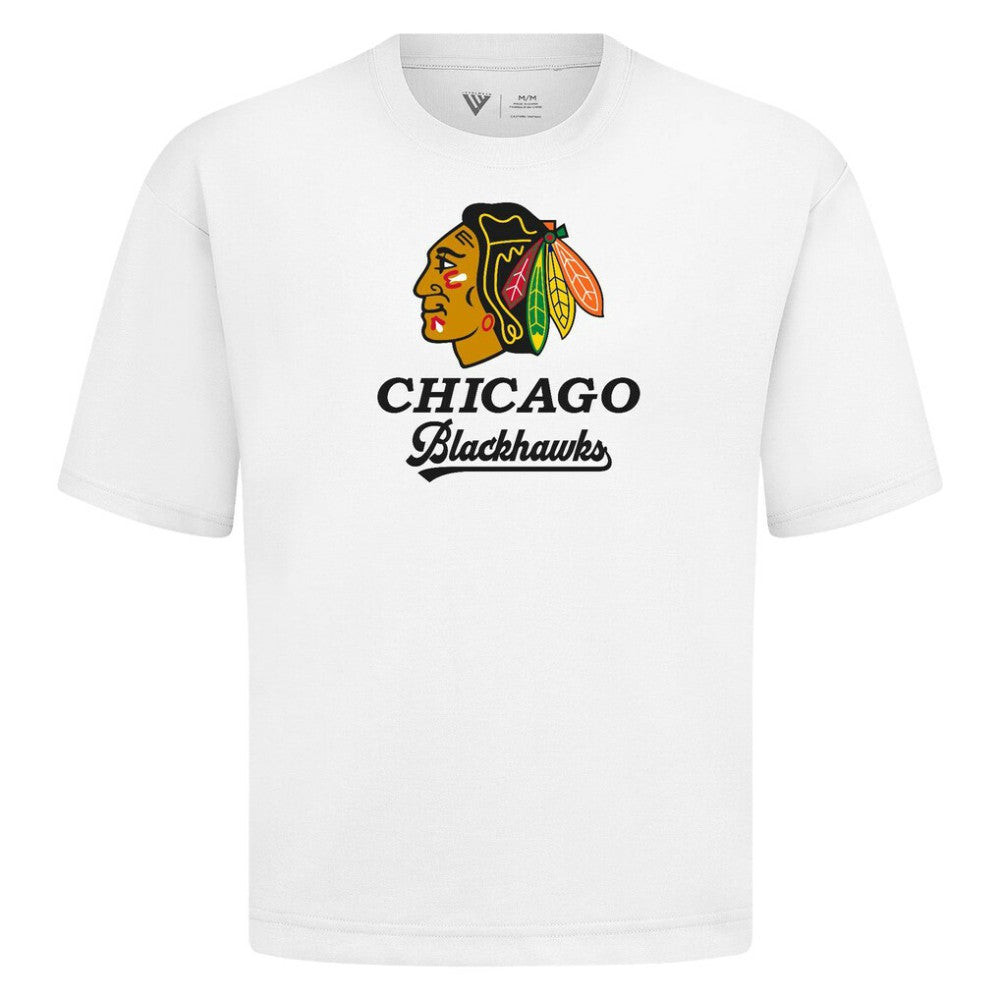Chicago Blackhawks Levelwear Team Surge Luxe Signature Knit T-Shirt White