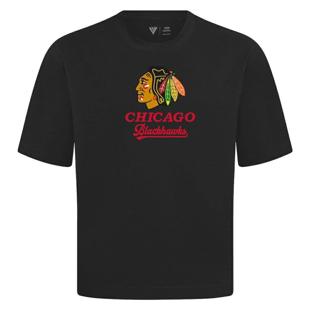Chicago Blackhawks Levelwear Team Surge Luxe Signature Knit T-Shirt Black