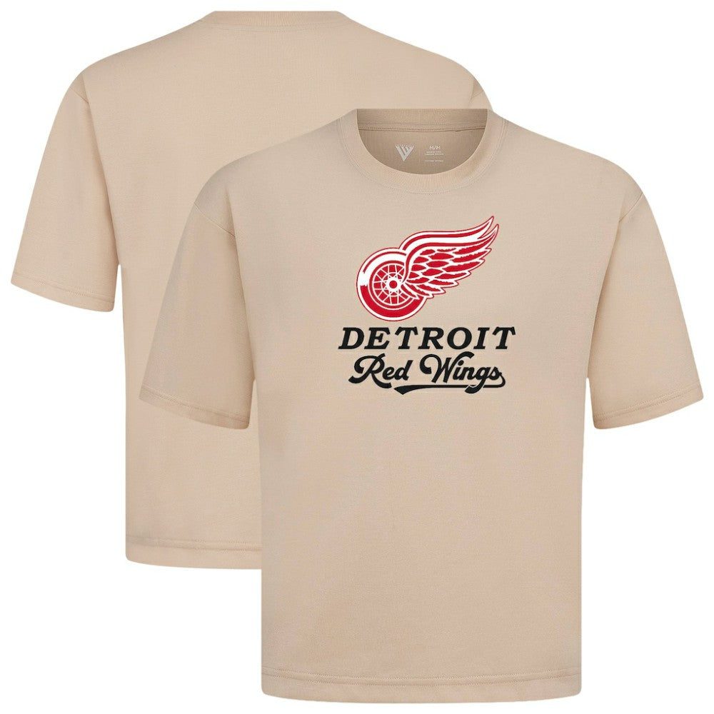 Detroit Red Wings Levelwear Team Surge Luxe Signature Knit T-Shirt Khaki