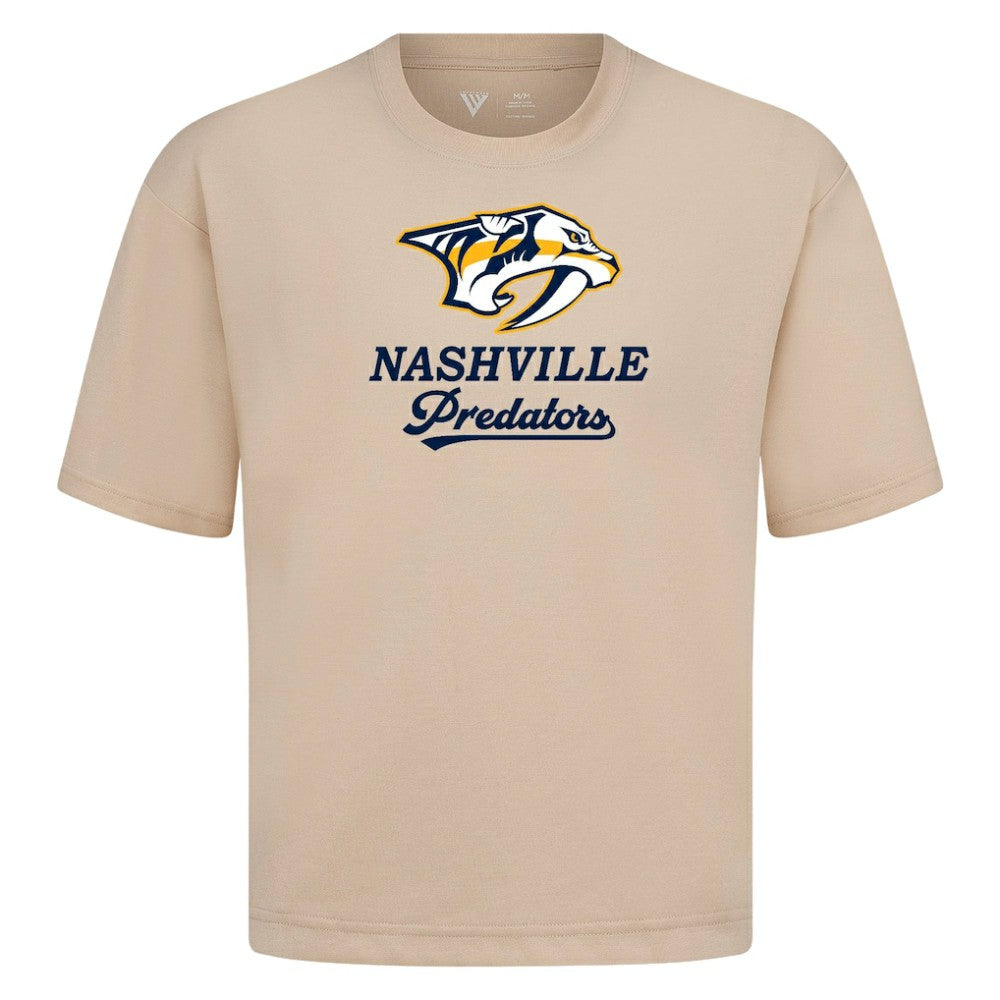 Nashville Predators Levelwear Team Surge Luxe Signature Knit T-Shirt Khaki