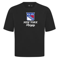 New York Rangers Levelwear Team Surge Luxe Signature Knit T-Shirt Black