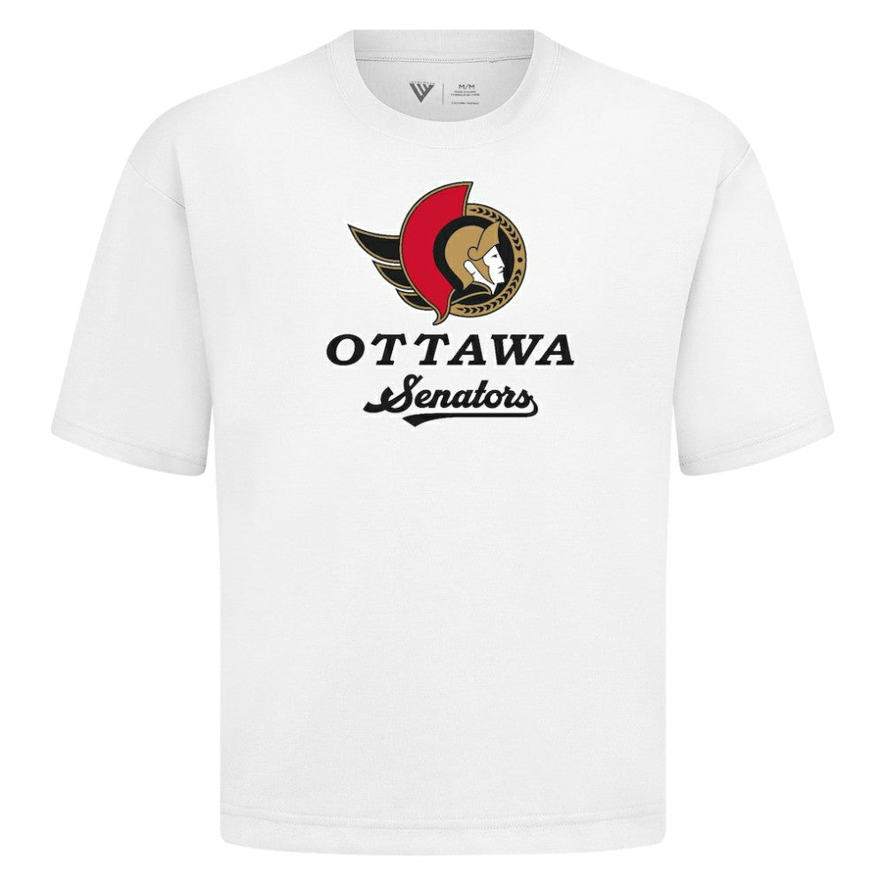 Ottawa Senators Levelwear Team Surge Luxe Signature Knit T-Shirt White