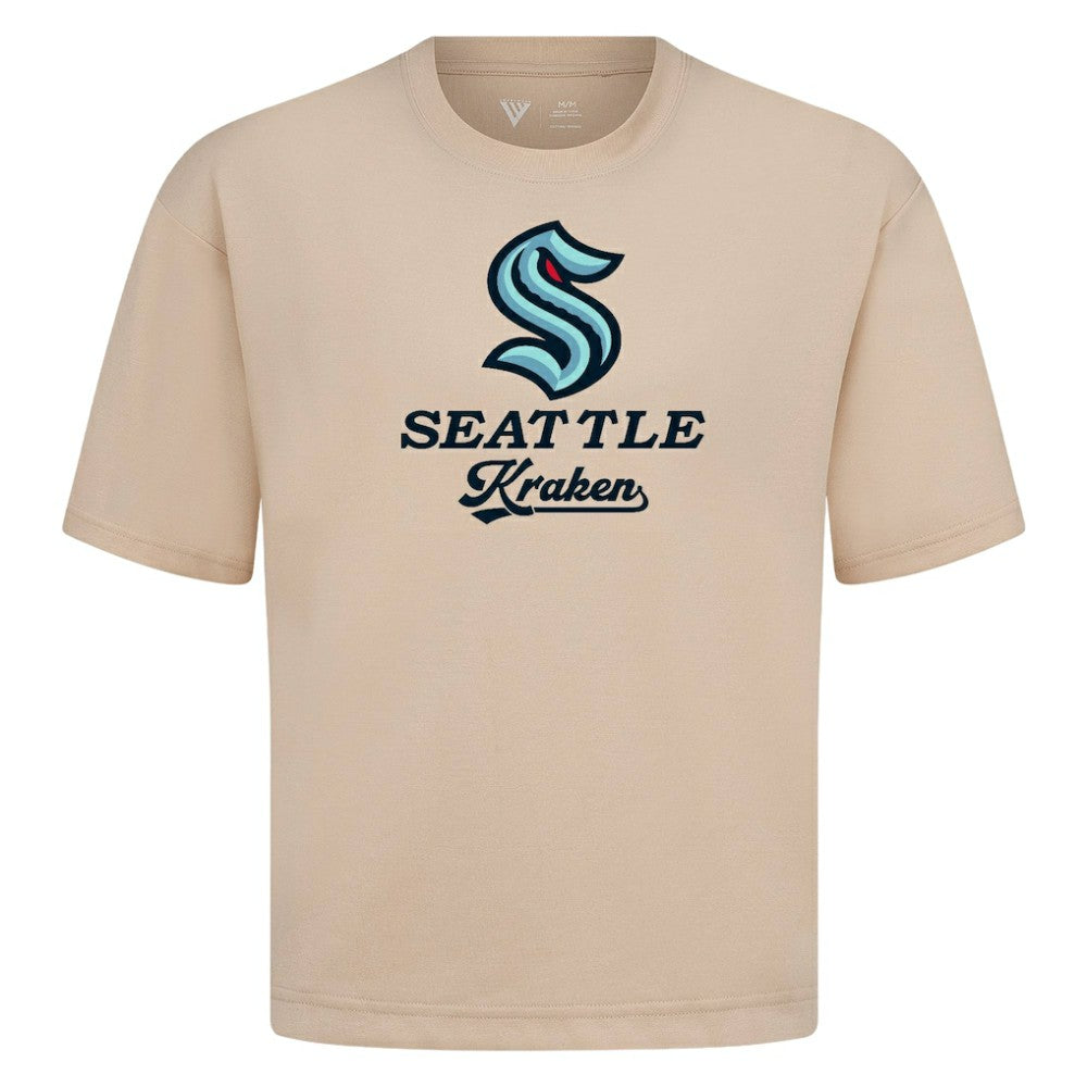 Seattle Kraken Levelwear Team Surge Luxe Signature Knit T-Shirt Khaki