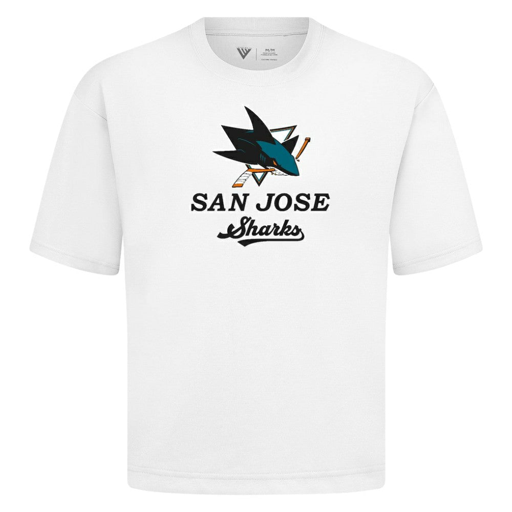 San Jose Sharks Levelwear Team Surge Luxe Signature Knit T-Shirt White