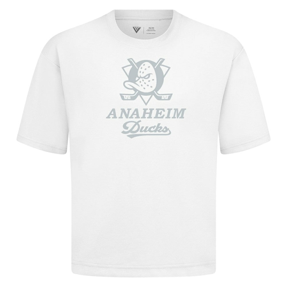 Anaheim Ducks Levelwear Shadow Surge Luxe Signature Knit T-Shirt White
