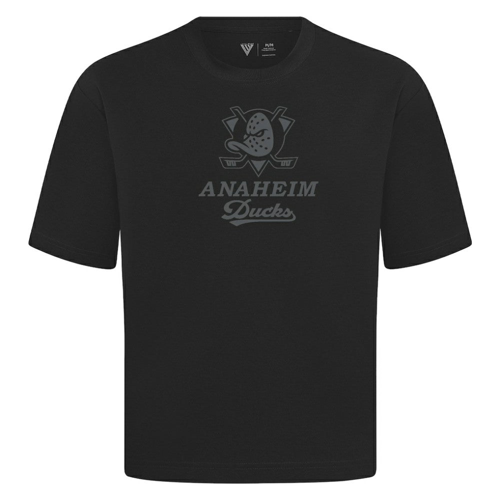 Anaheim Ducks Levelwear Shadow Surge Luxe Signature Knit T-Shirt Black