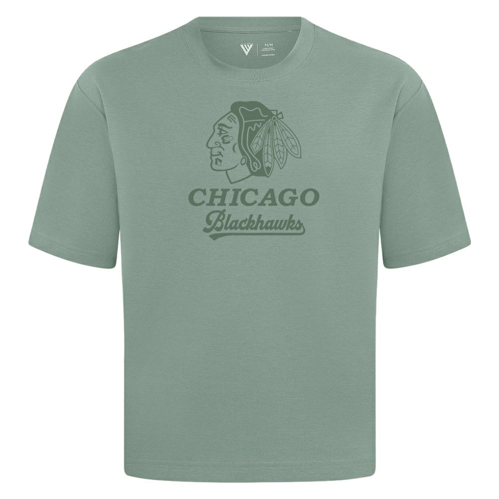 Chicago Blackhawks Levelwear Shadow Surge Luxe Signature Knit T-Shirt Green