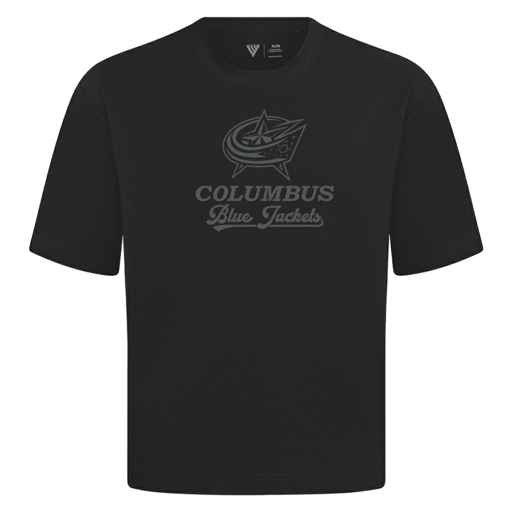 Columbus Blue Jackets Levelwear Shadow Surge Luxe Signature Knit T-Shirt Black