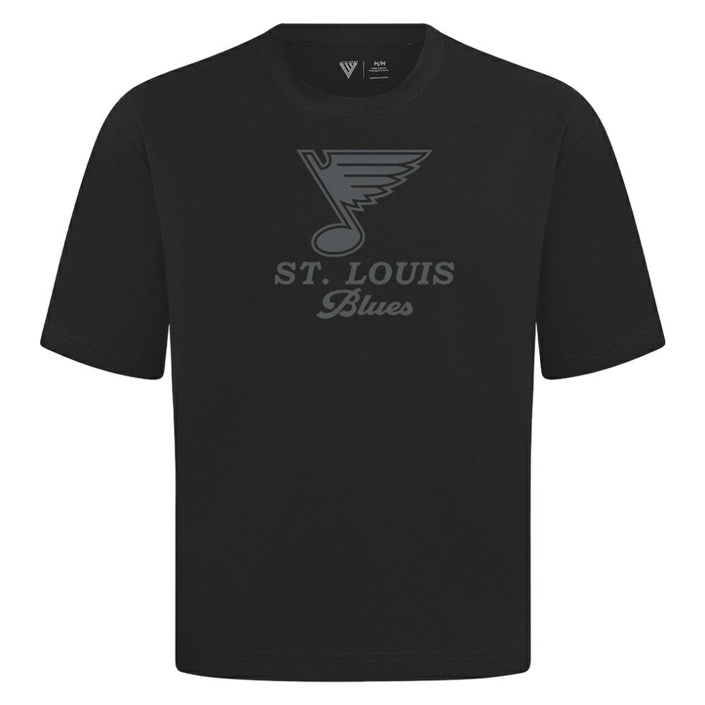St. Louis Blues Levelwear Shadow Surge Luxe Signature Knit T-Shirt Black
