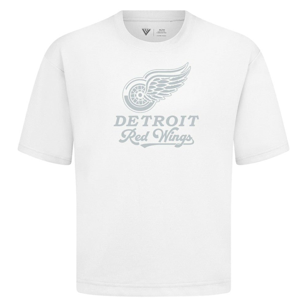Detroit Red Wings Levelwear Shadow Surge Luxe Signature Knit T-Shirt White