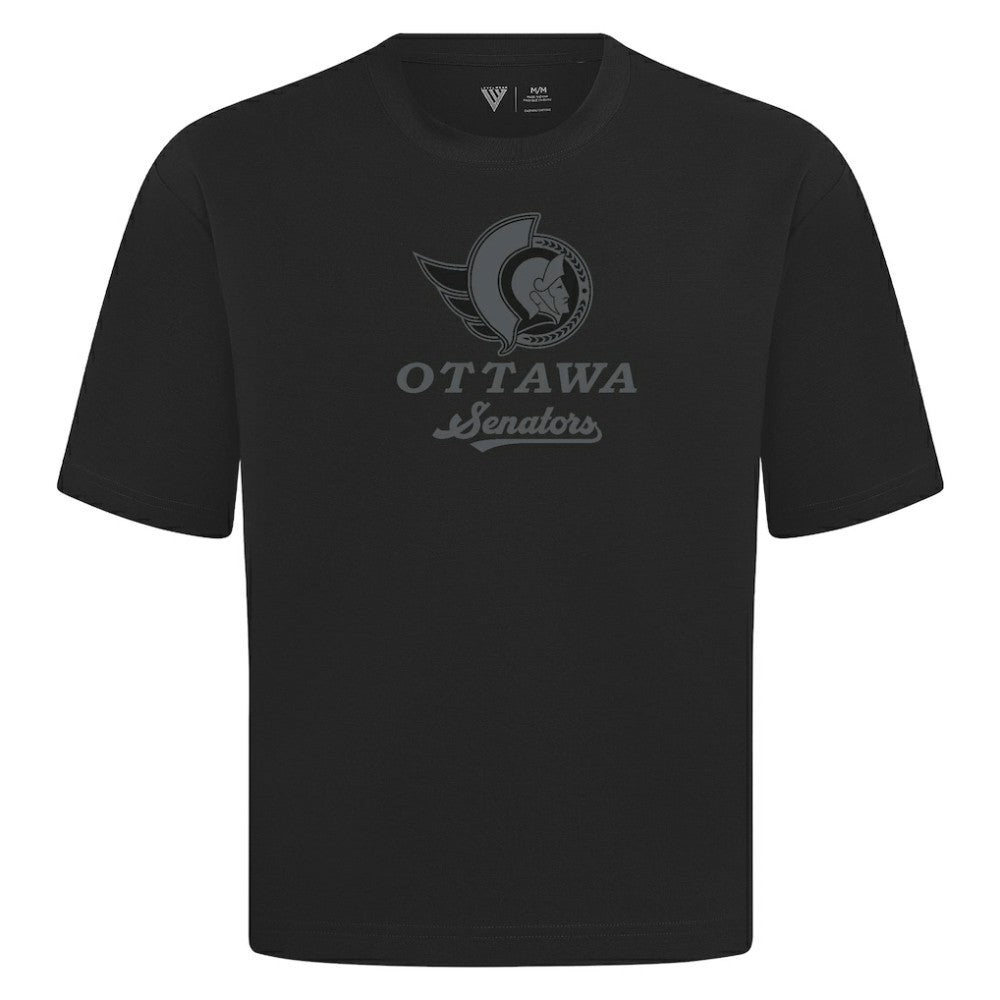 Ottawa Senators Levelwear Shadow Surge Luxe Signature Knit T-Shirt Black