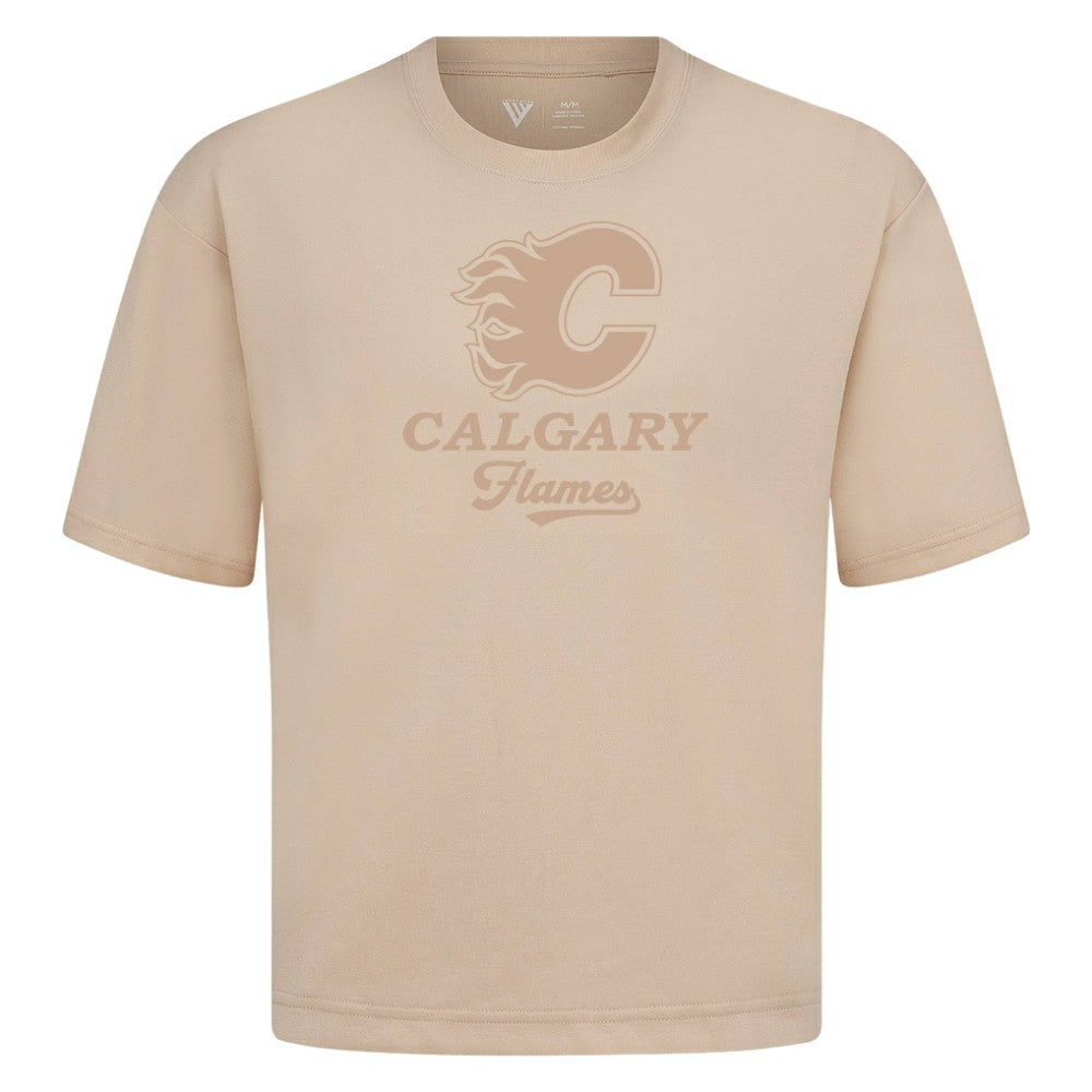 Calgary Flames Levelwear Shadow Surge Luxe Signature Knit T-Shirt Khaki