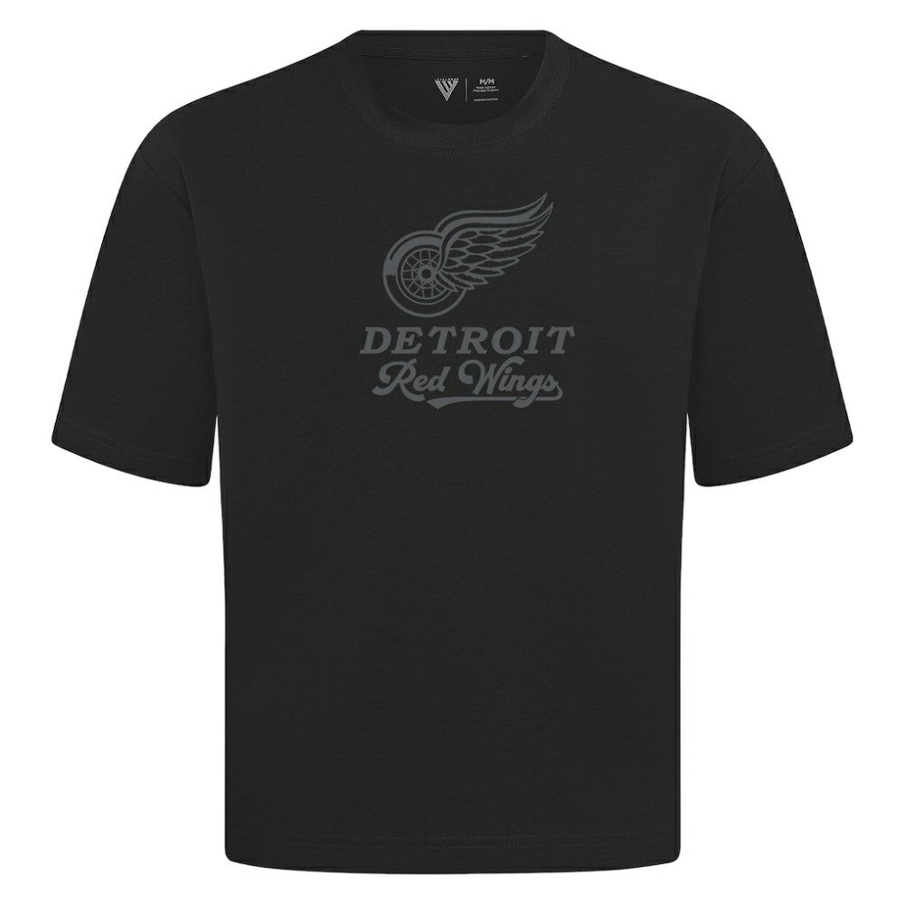 Detroit Red Wings Levelwear Shadow Surge Luxe Signature Knit T-Shirt Black