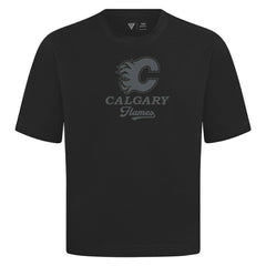 Calgary Flames Levelwear Shadow Surge Luxe Signature Knit T-Shirt Black