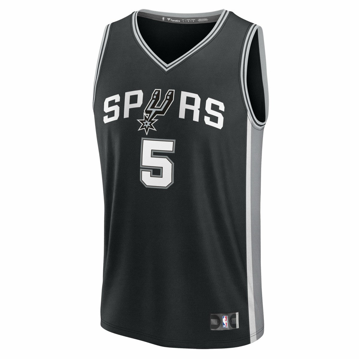 Stephon Castle San Antonio Spurs Fast Break Replica Jersey - Black - Icon Edition