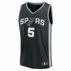 Stephon Castle San Antonio Spurs Fast Break Replica Jersey - Black - Icon Edition