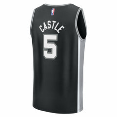 Stephon Castle San Antonio Spurs Fast Break Replica Jersey - Black - Icon Edition
