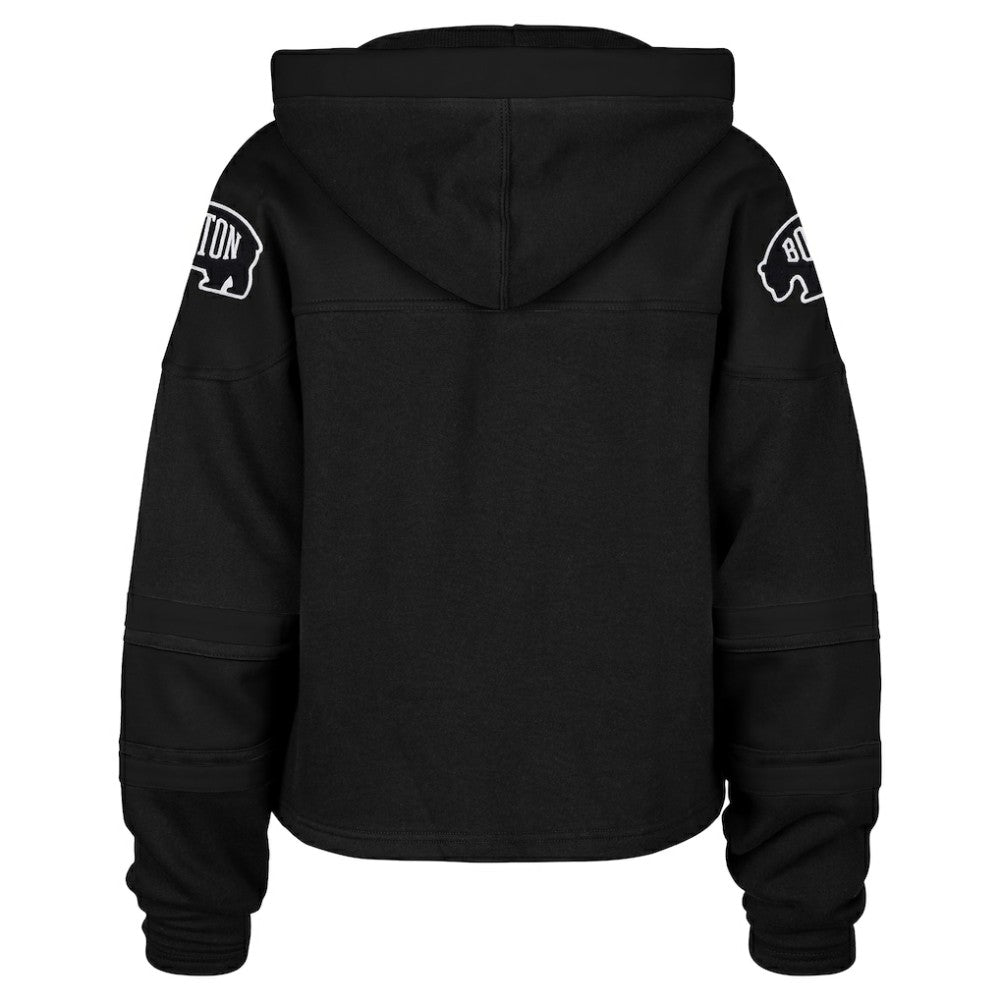 Boston Bruins '47 Women's Cropped Lacer Hoodie Black