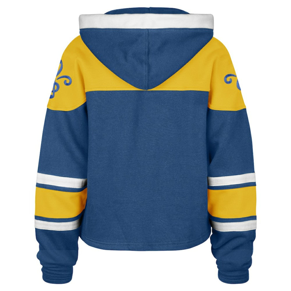St. Louis Blues '47 Women's Cropped Lacer Hoodie Blue