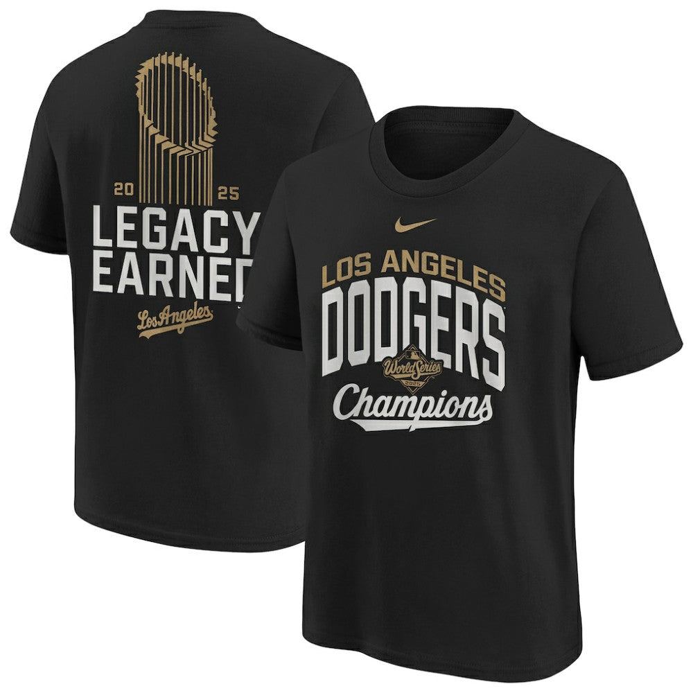 Los Angeles Dodgers Youth 2026 Gold Collection Legacy Earned T-Shirt Black | Nike