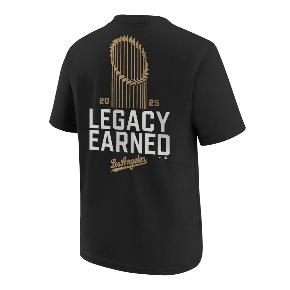 Los Angeles Dodgers Youth 2026 Gold Collection Legacy Earned T-Shirt Black | Nike