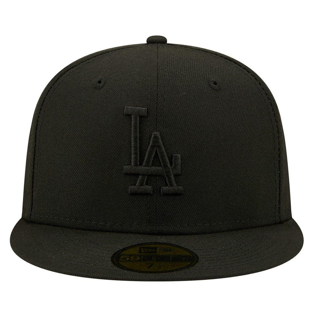 Los Angeles Dodgers 2024/25 Back to Back Champions Circle Side Patch Fitted 59FIFTY Hat Black | New Era