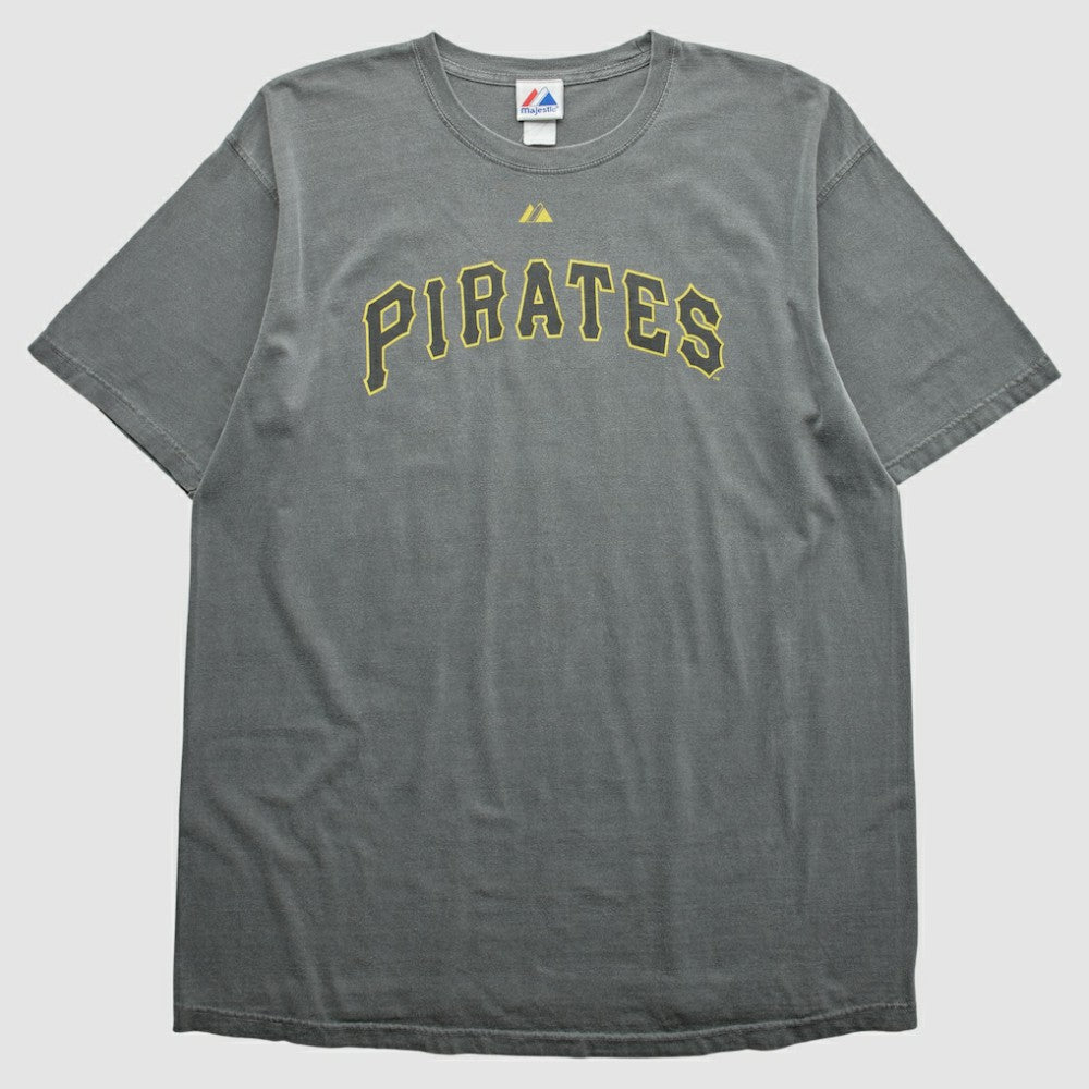 Pittsburgh Pirates Majestic 2010s T-shirt Dark Heather Gray Vintage