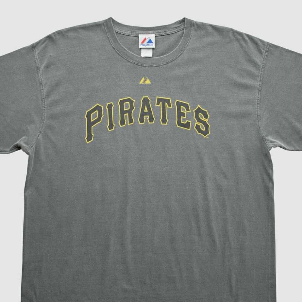 Pittsburgh Pirates Majestic 2010s T-shirt Dark Heather Gray Vintage
