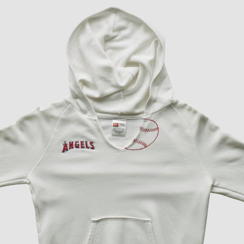 Los Angeles Angels 2000s Hooded Sweatshirt White Vintage