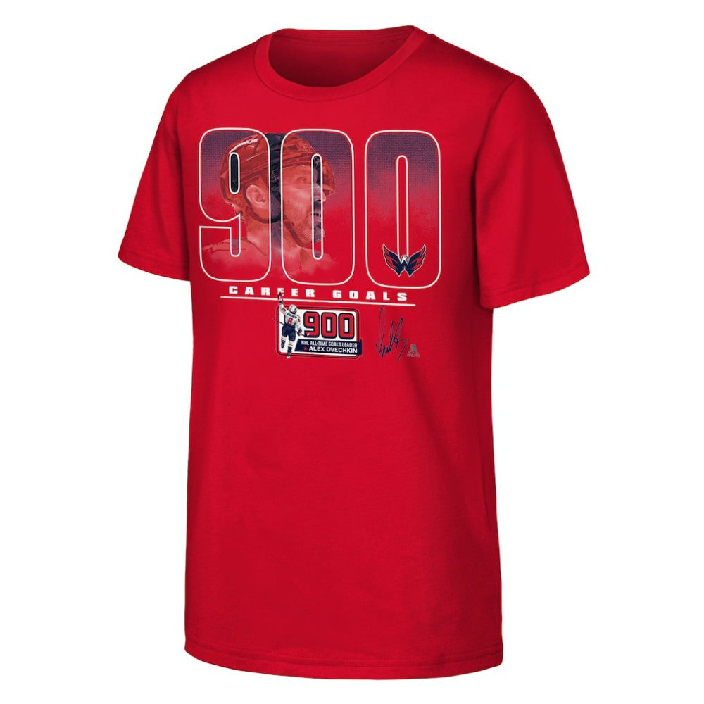 Alexander Ovechkin Washington Capitals Fanatics Youth 900th Career Goal T-Shirt Red
