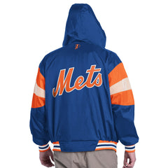 New York Mets Pro Player Legacy Lightweight Full-Zip Hooded Jacket Royal/Orange