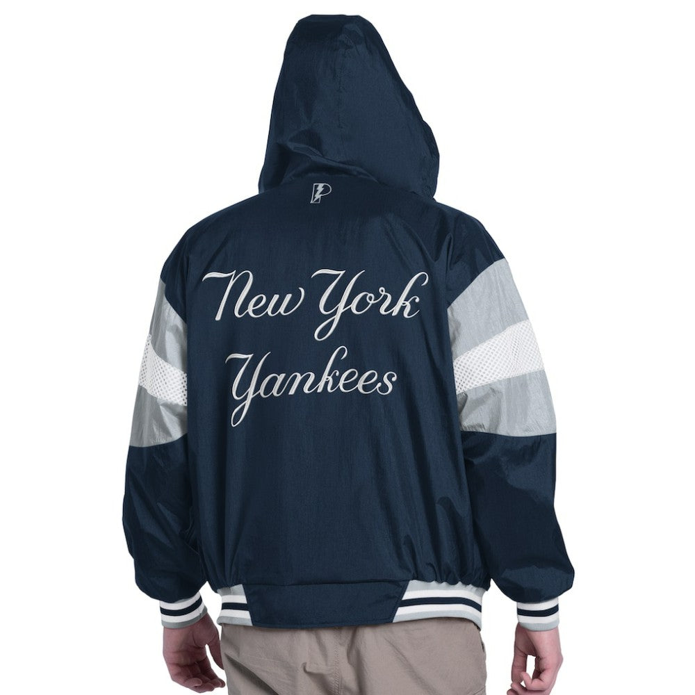 New York Yankees Pro Player Legacy Lightweight Full-Zip Hooded Jacket Navy/Gray
