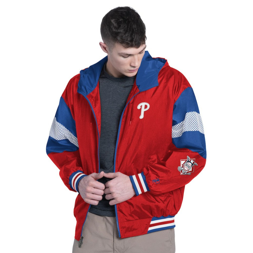 Philadelphia Phillies Pro Player Legacy Lightweight Full-Zip Hooded Jacket Red/Royal
