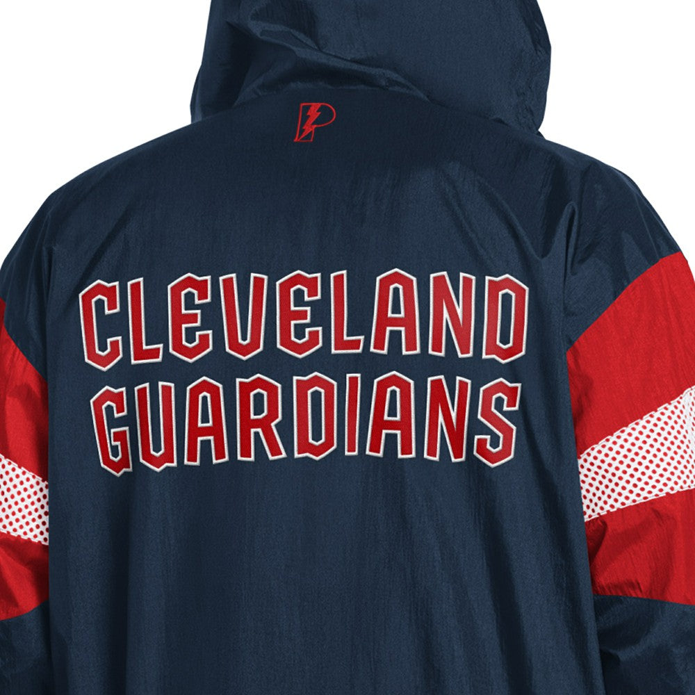 Cleveland Guardians Pro Player Legacy Lightweight Full-Zip Hooded Jacket Navy/Red