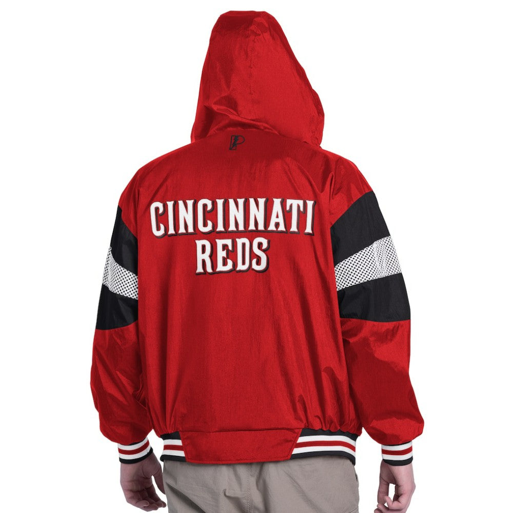 Cincinnati Reds Pro Player Legacy Lightweight Full-Zip Hooded Jacket Red/Black