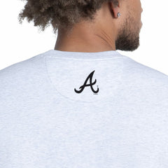 Atlanta Braves Starter Face of Ice Blue French Terry Sweatshirt Gray