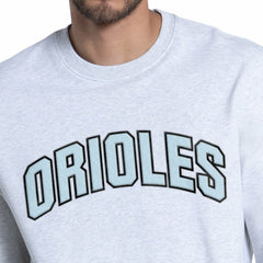 Baltimore Orioles Starter Face of Ice Blue French Terry Sweatshirt Gray