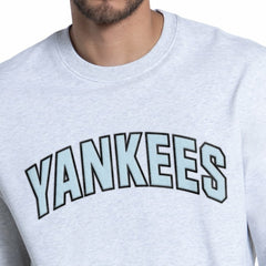 New York Yankees Starter Face of Ice Blue French Terry Sweatshirt Gray