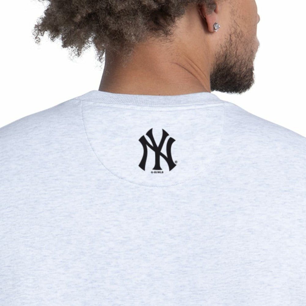 New York Yankees Starter Face of Ice Blue French Terry Sweatshirt Gray