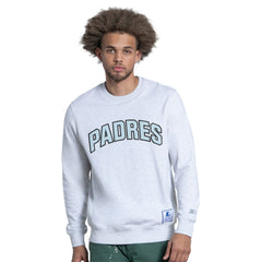 San Diego Padres Starter Face of Ice Blue French Terry Sweatshirt Gray