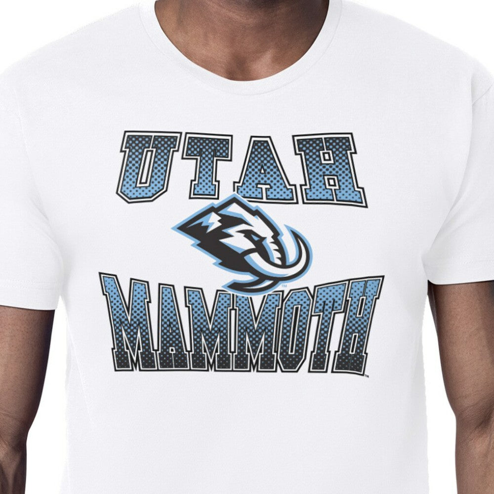 Utah Mammoth Starter Comic Style Team Graphic T-Shirt White