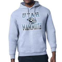 Utah Mammoth Starter Comic Style Team Graphic Hoodie Gray