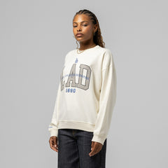 Los Angeles Dodgers Women's Premium Crewneck Sweatshirt Cream | Mitchell & Ness