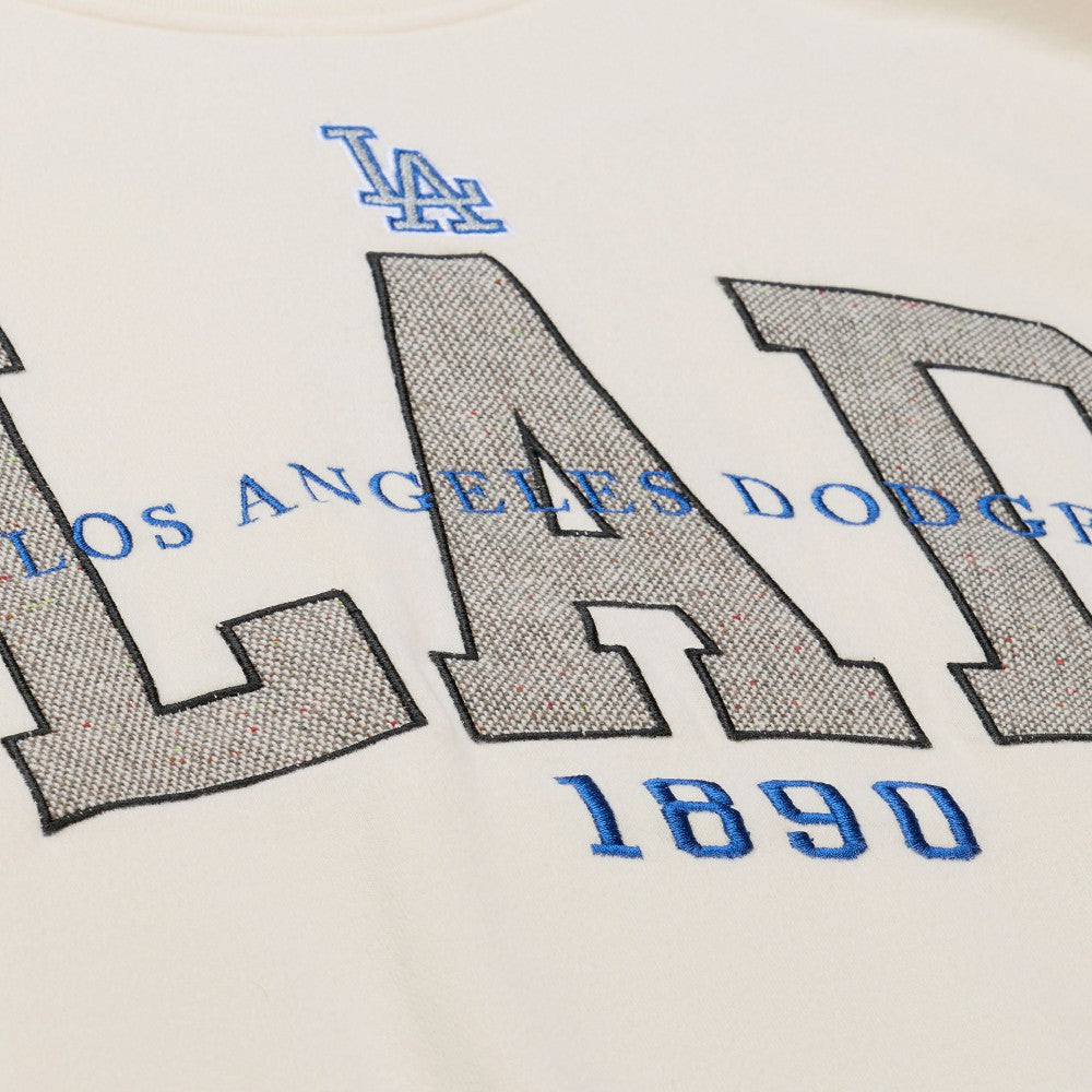 Los Angeles Dodgers Women's Premium Crewneck Sweatshirt Cream | Mitchell & Ness