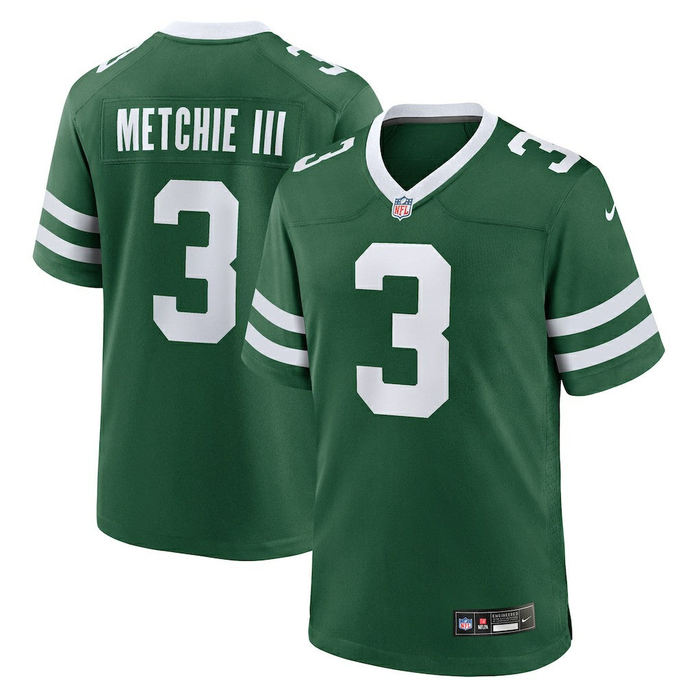 John Metchie III New York Jets Team Game Jersey - Legacy Green