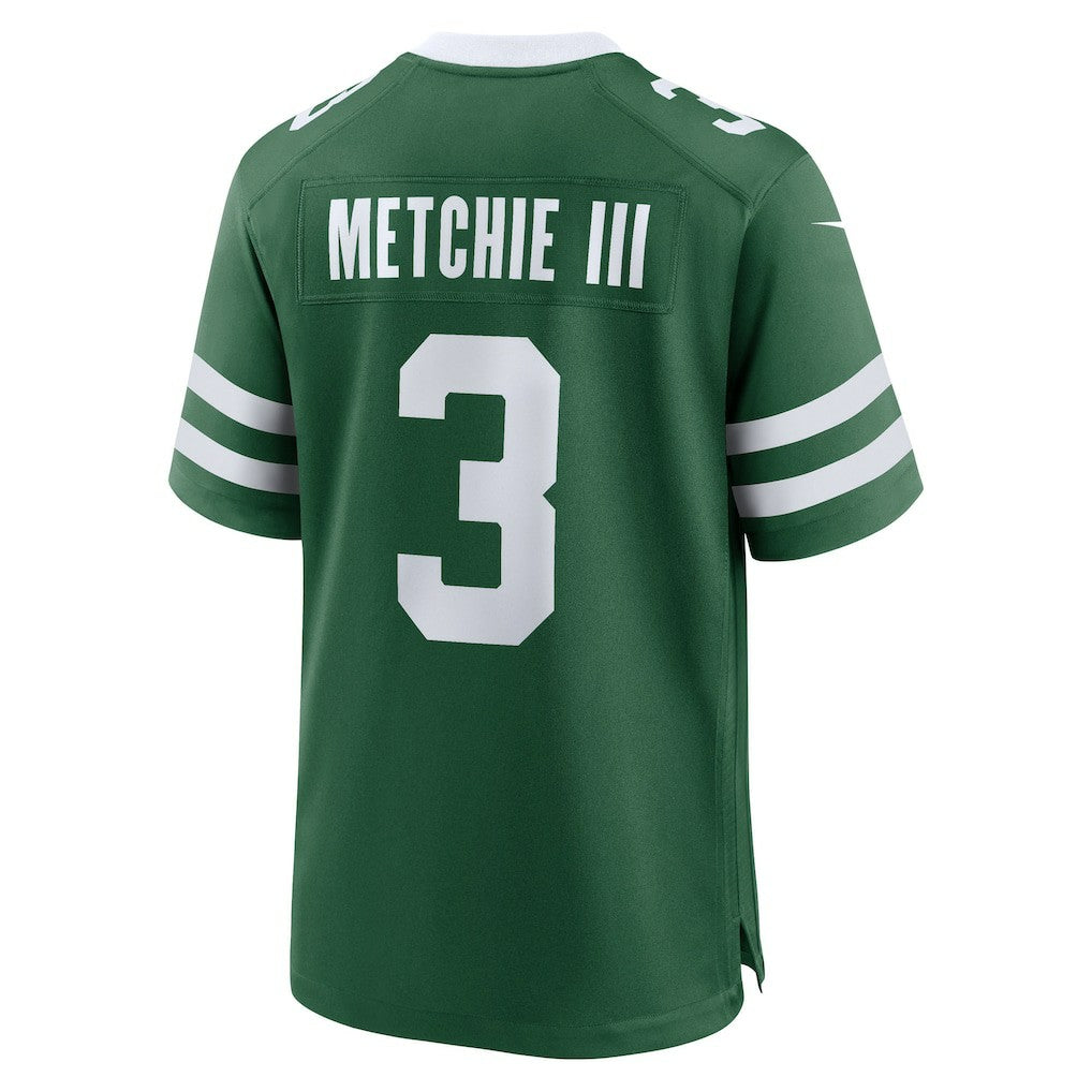 John Metchie III New York Jets Team Game Jersey - Legacy Green