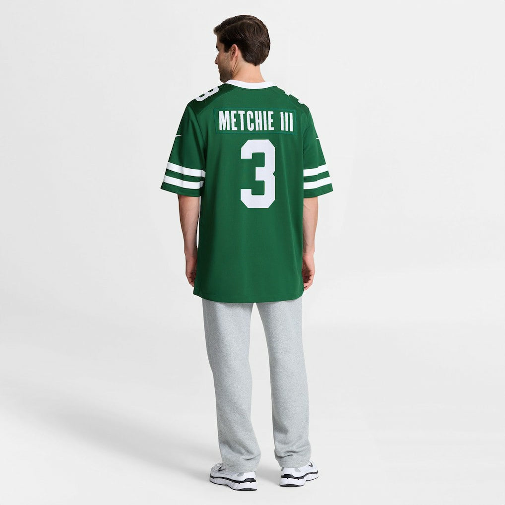 John Metchie III New York Jets Team Game Jersey - Legacy Green
